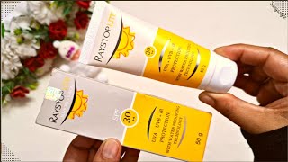 Raystop sunscreen lotion SPF 30 reviewIn HindiWith water proofing technologySangsstyle [upl. by Anesusa995]