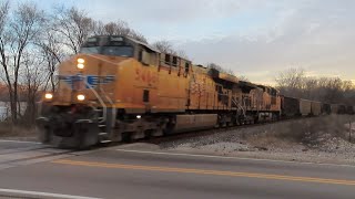 Union Pacific CPWNR Near Peoria IL  Dec 15 2023 [upl. by Polly494]