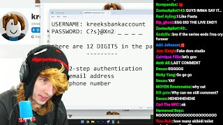 Leaking My Roblox Password to 20000 Viewers [upl. by Oaht]