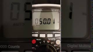 Voltcraft VC870 Power Outlet Frequency Measurement [upl. by Ocnarfnaig]