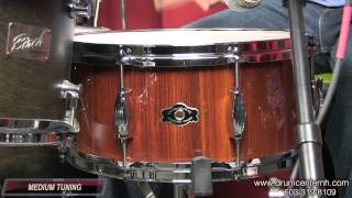 Video Demo George Way Pantages Rosewood Snare Drum 65x14 [upl. by Leiad]