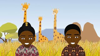 Muana Ngaya  Kiswahili  Kuchora Twiga  Dessiner Une Girafe [upl. by Erlinna]