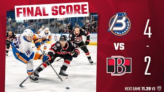 HIGHLIGHTS Belleville Senators  2  Bridgeport Islanders  4 [upl. by Wernick]