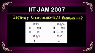 Identify stereochemical relationship identical enantiomers diastereomers or constitutional isomer [upl. by Aredna843]