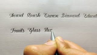 English cursive writing practice for beginners  Simple words practice with capital AZ [upl. by Lavina74]