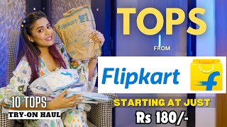 All new TOP Haul from FLIPKART💙  Tryon  Honest Review  gimaashi [upl. by Schiffman]