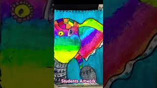 Colourful Elephant face Drawing [upl. by Braun]