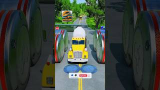 MixColorSuperLongCityBuseDoubleFlatbedBeamNGDrive 48 shortvideo shortsfeed shortsviral [upl. by Swartz387]