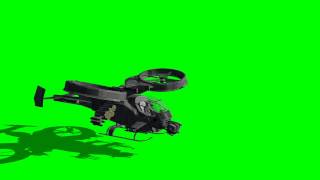 avatar scorpion gunship takes off  animated rotors  different views  green screen effects [upl. by Tebzil541]