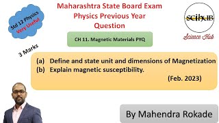 Define and state unit and dimensions of Magnetization [upl. by Harbed]