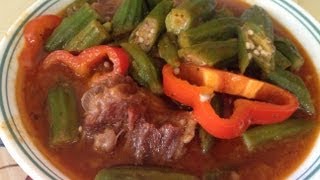 how to make Oxtail with Calalou Okra [upl. by Llieno]