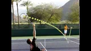 Marco Chiudinelli twist serveBack Super slow motion [upl. by Ahsac]