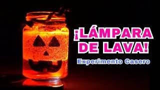 Cómo hacer una LÁMPARA DE LAVA  Experimentos caseros de Halloween 🎃 [upl. by Leemaj276]