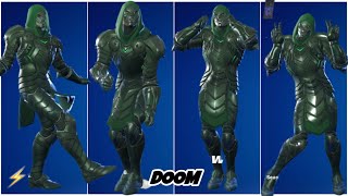 New DOOM Skin Showcase with Best TikTok Dances amp EmotesFortnite Chapter 5 Season 4 [upl. by Easton]