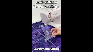 How to Machine Quilt with Rulers Around Decorative Stitches [upl. by Diao826]