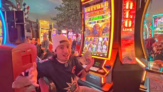 Over An Hour Of Buffalo Link Slots In Las Vegas [upl. by Ramso716]