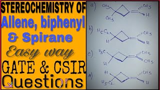 Stereochemistry RS of allenes biphenyls and spiranes Csir net amp gate chemistry [upl. by Immij]