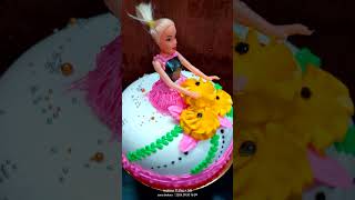 Beutiful doll cake design short video [upl. by Akeenat362]