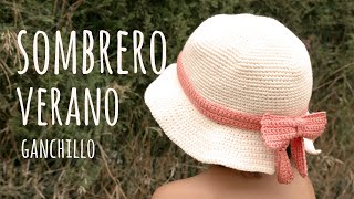 🌞 COMO TEJER SOMBRERO VERANO SÚPER FÁCIL 🌞 TODAS LAS TALLAS  Ganchillo  Crochet  Lanas y Ovillos [upl. by Nirrol]