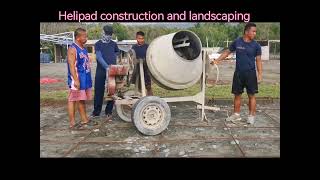 Helipad construction and landscaping Helipad helicopter Bayanihan lakasbisig [upl. by Einoj647]