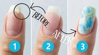 How to Fix Broken Nail Using Fiberglass And Poly Gel at Home  For Beginners [upl. by Yllop]