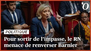 Pour sortir de l’impasse le RN menace de renverser Barnier [upl. by Breskin]