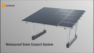 Winsun Waterproof Solar Carport Mounting System [upl. by Champ596]