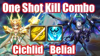 New One Shot Kill Combo Belial × Cichlid Debut😁😁😁【Summoner War RTA】 [upl. by Link826]