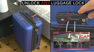 how to EASY unlock forgotten luggage lock password [upl. by Dacie226]