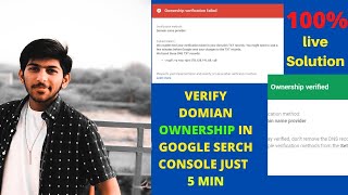 How to how to Google Search Console Ownership verification failed custom domain problem 100 Solve [upl. by Emorej310]