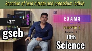 Reaction of Lead Nitrate and potassium iodide ncert chemistry science education reaction std10 [upl. by Brieta634]