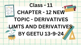 Class 11 Maths Derivatives  Limits and Derivatives  Class 11 Derivative  Product Rule  Derivativ [upl. by Eliathas]