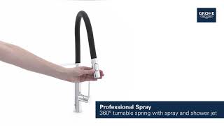 GROHE Concetto Professional Kitchen Taps  High performance kitchen taps for your modern kitchen [upl. by Kile]