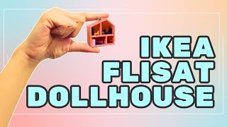 I made a Miniature Ikea Flisat Dollhouse for BJDs  Teeny Tinkers Art [upl. by Zinn]