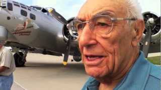 After 67 years 90yearold WWII pilot Merv Karl takes flight in B17 bomber plane [upl. by Longan931]