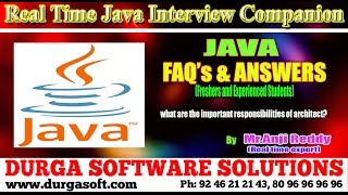 Java Interview CompanionJava what are the important responsibilities of architect [upl. by Rhiana520]