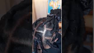 box braids using yarnthread [upl. by Ecnerrot333]