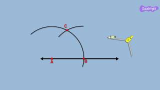 Construction of 30 degree angle  KANNADA [upl. by Yanrahs]