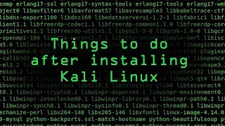 The Top 10 Things to Do After Installing Kali Linux on Your Computer Tutorial [upl. by Atikir761]