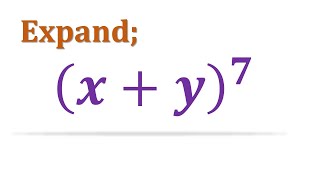 Binomial expansion using Pascals triangle  Maths  algebra  Expand xy7 [upl. by Isacco]