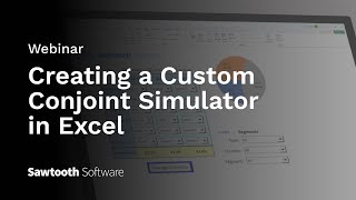 Creating a Custom Conjoint Simulator in Excel [upl. by Shue]