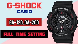 How To Setting Time G Shock GA120  G Shock GA200 Time Setting [upl. by Lucias881]