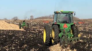 John Deere 70 8110 8300 Fall Plowing Corn Hitterdal MN 2022 [upl. by Kenwee375]