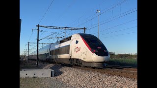 High speed Train TGV Ouigo Eurostar in France [upl. by Zebada597]