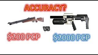 200 vs 2000 PCP Air Rifle Accuracy 50yd [upl. by Philip]