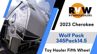 2023 Wolf Pack 345Pack145 Toy Hauler Fifth Wheel WalkThrough [upl. by Wilterdink]