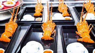 INSANE LUXURY Chinese Seafood  300 HUGE Chinese Seafood FEAST  LOBSTER ABALONE EEL and CAVIAR [upl. by Halyak260]