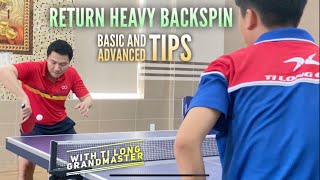 How to Return Heavy Backspin serve  Tips and Tactics [upl. by Cornish]