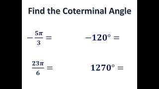 Find the Coterminal Angle [upl. by Aikaz911]