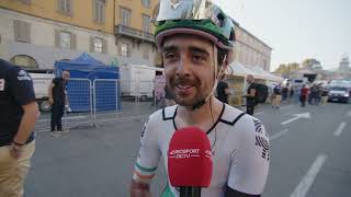 Ben Healy  Interview at the finish  Il Lombardia 2023 [upl. by Akilam]